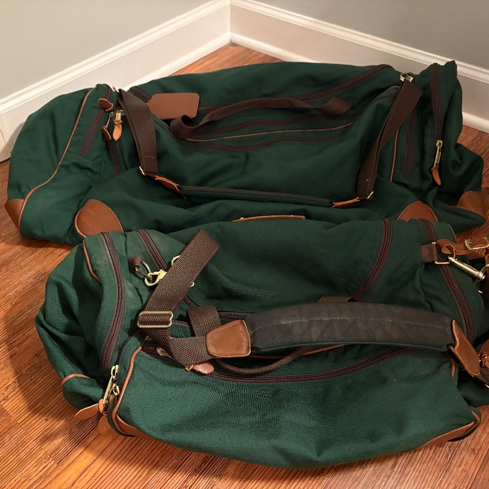 LL Bean duffle bag set
